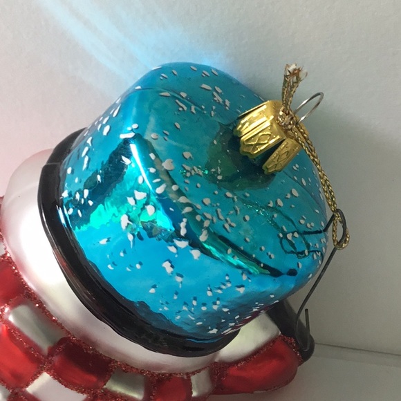 Glass Snowman Christmas Snowman Tree Ornament - Picture 3 of 9